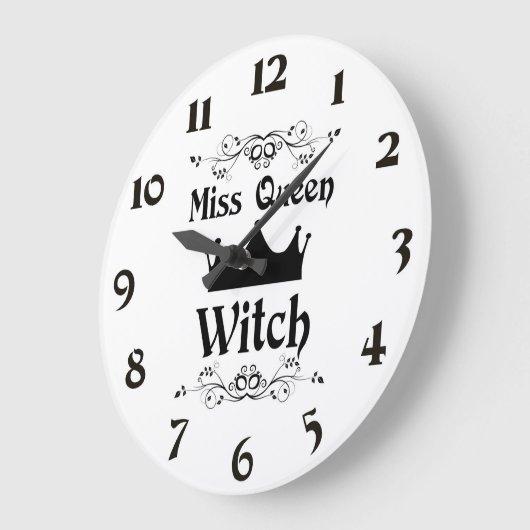 Miss Queen Witch Clock Grote Klok (Hoek)