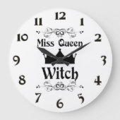 Miss Queen Witch Clock Grote Klok (Voorkant)