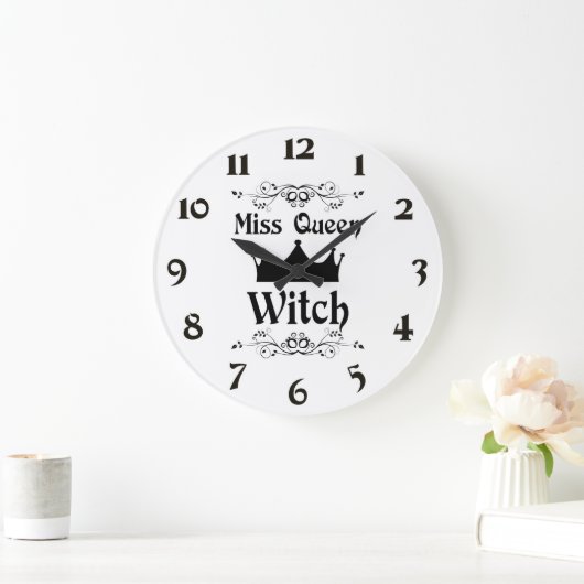 Miss Queen Witch Clock Grote Klok (Huis)