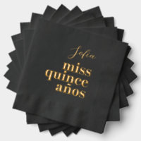 Miss Quince Años Zwart en Goud