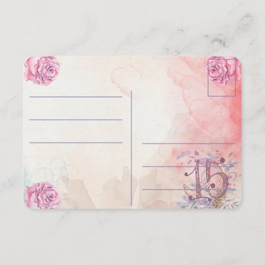 Miss Quince bedankje Bedankkaart (Achterkant)