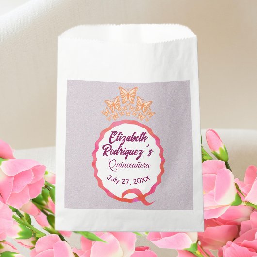 Miss Quince Butterflies Tiara Crown Squiggle  Bedankzakje