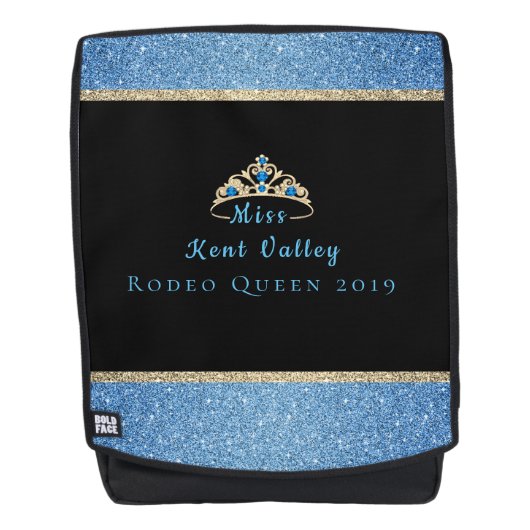 Miss Rodeo Crown Custom Name-rugzak Rugtassen (Voorkant)