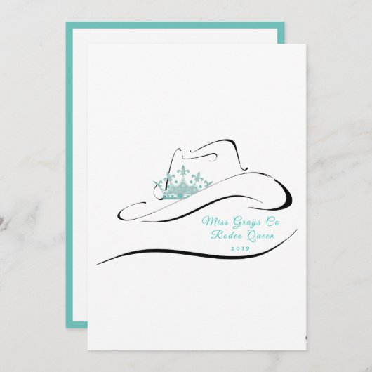 Miss Rodeo Crown Pageant Note Cards Notitiekaartje (Voorkant / Achterkant)