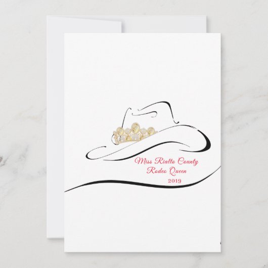 Miss Rodeo Crown Pageant Note Cards Notitiekaartje (Voorkant)