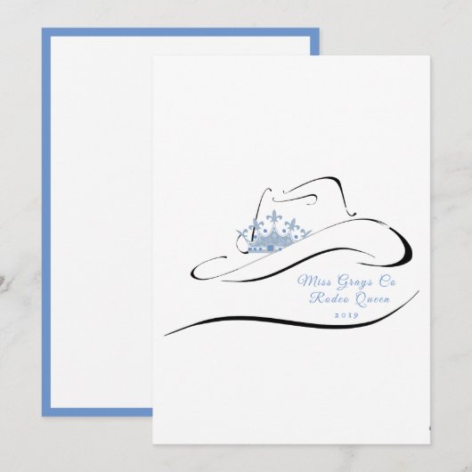 Miss Rodeo Crown Pageant Note Cards Notitiekaartje (Voorkant / Achterkant)