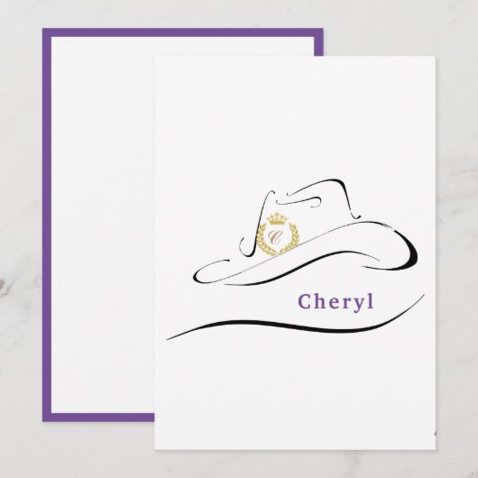 Miss Rodeo Crown Pageant Note Cards Notitiekaartje (Voorkant / Achterkant)