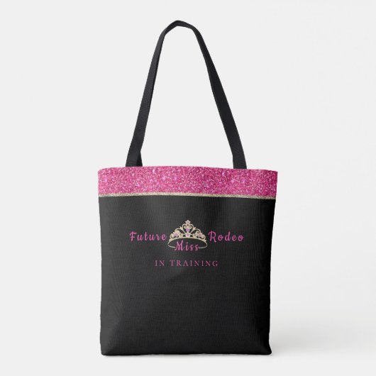 Miss Rodeo Kroon Toekomstige Miss Rodeo in Opleidi Tote Bag (Achterkant)