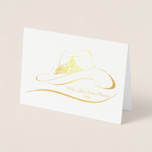Miss Rodeo Pageant Crown Folie Crown Note Kaart (Voorkant)