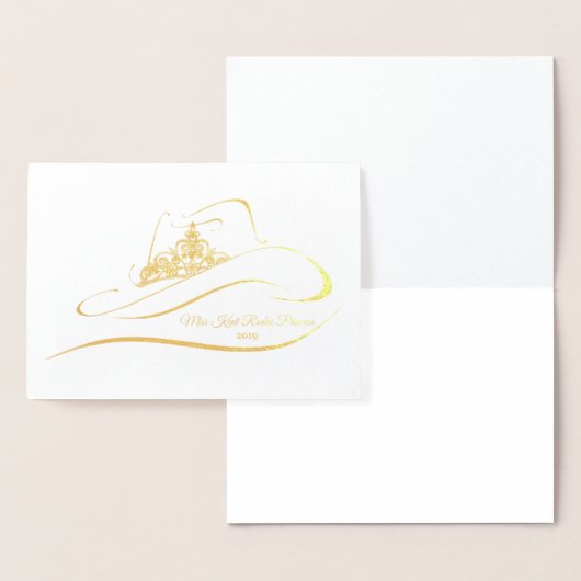 Miss Rodeo Pageant Crown Folie Crown Note Kaart (Display)