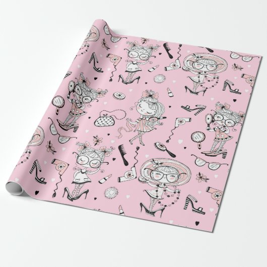 Miss Roze Cadeaupapier (Uitgerold)