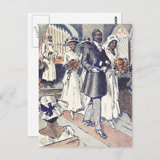 Miss Samantha Johnson's bruiloft Briefkaart (Voorkant / Achterkant)