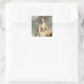 Miss Sarah Campbell, 1777-78 (olie op canvas) Vierkante Sticker (Tas)