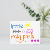 Miss Sassy Pants Briefkaart (Staand voorkant)