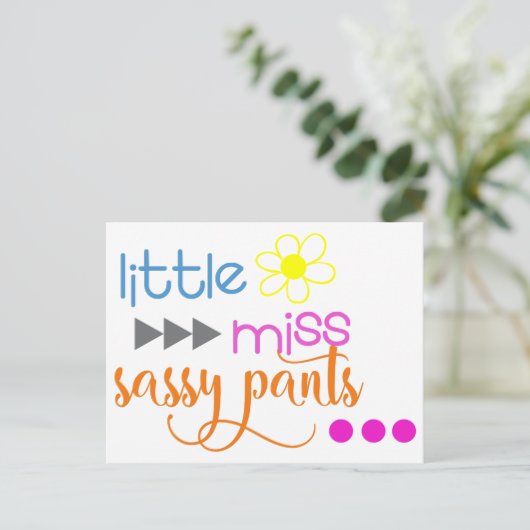 Miss Sassy Pants Briefkaart (Staand voorkant)
