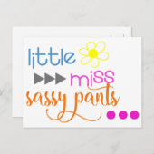 Miss Sassy Pants Briefkaart (Voorkant / Achterkant)