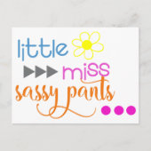 Miss Sassy Pants Briefkaart (Voorkant)