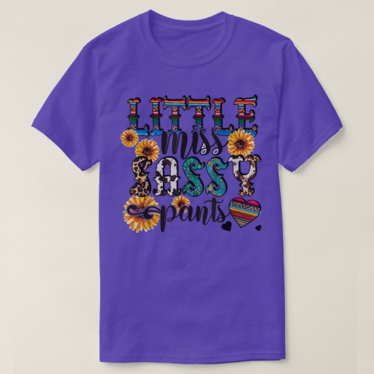 Miss Sassy Pants Koeienhuid Sunflower Leopard T-shirt (Design voorkant)