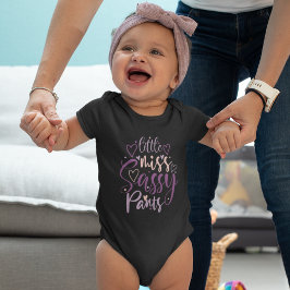 Miss Sassy Pants Paarse Typografie Girl Romper