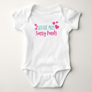 Miss Sassy Pants, Sassy, Sassy Girl, Hearts Romper