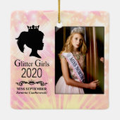 Miss September 2020 kerstboom Keramisch Ornament (Achterkant)