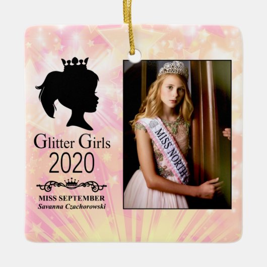 Miss September 2020 kerstboom Keramisch Ornament (Voorkant)