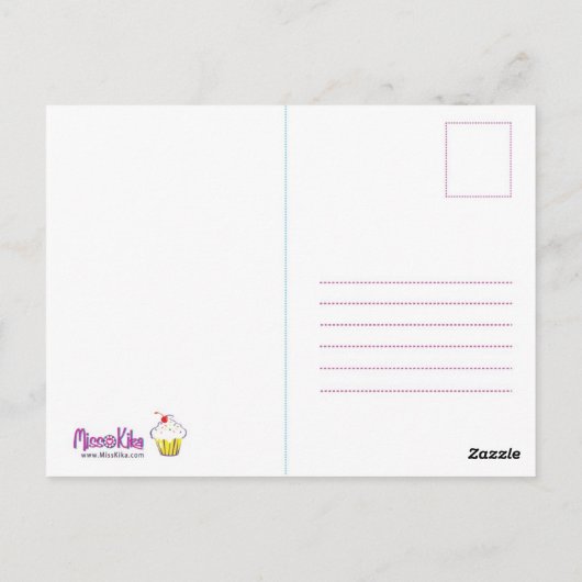 Miss Sherbet Briefkaart (Achterkant)