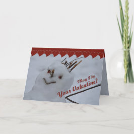 Miss Snowman CC0382 Valentijn Wenskaart Feestdagen Kaart