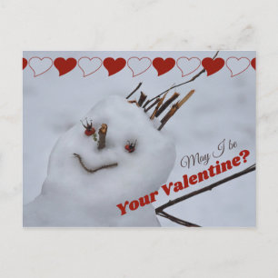 Miss Snowman uit liefde CC1199 Funny Valentijn Briefkaart
