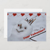 Miss Snowman uit liefde CC1199 Funny Valentijn Briefkaart (Voorkant / Achterkant)