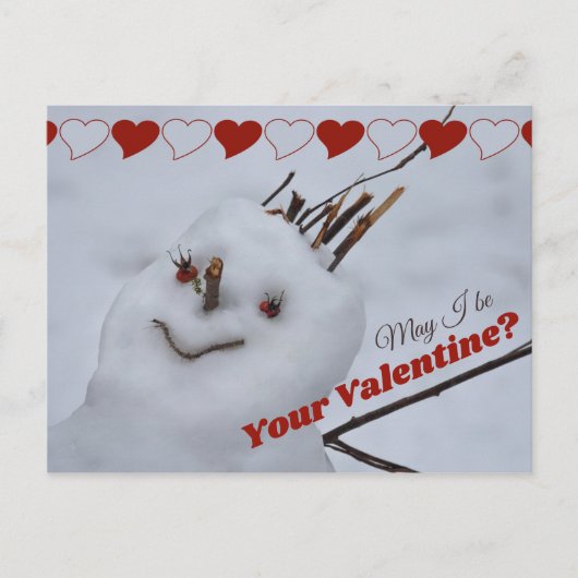Miss Snowman uit liefde CC1199 Funny Valentijn Briefkaart (Voorkant)