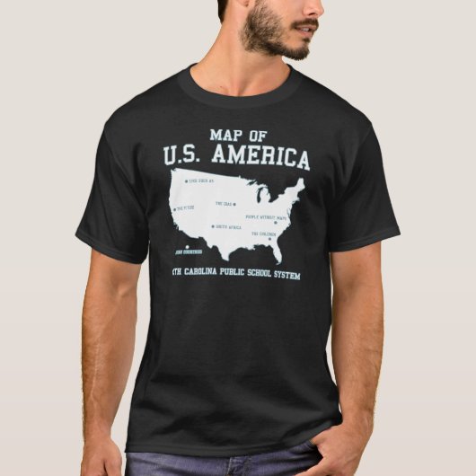 Miss South Carolina Map of US America T-shirt (Voorkant)
