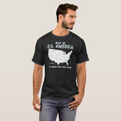 Miss South Carolina Map of US America T-shirt (Voorkant volledig)
