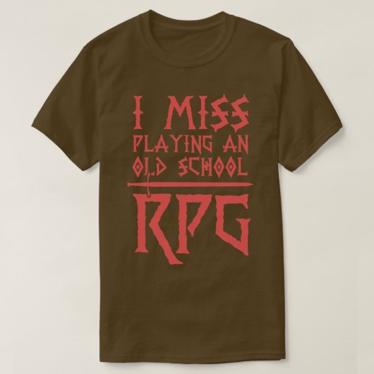 Miss Spelen Een Oude School RPG T-shirt (Design voorkant)