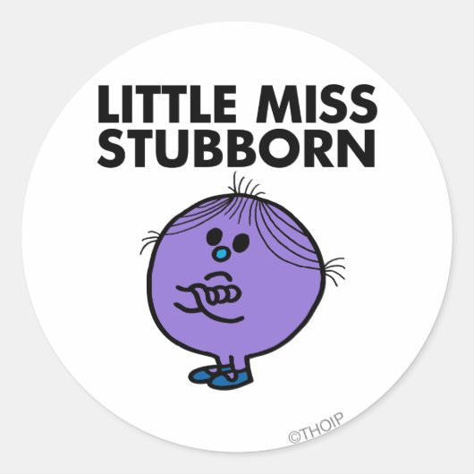 Miss Stubborn | Wapengewassen Ronde Sticker (Voorkant)
