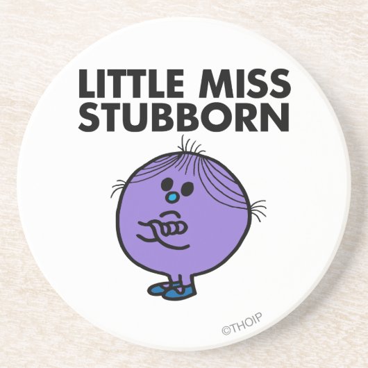 Miss Stubborn | Wapengewassen Zandsteen Onderzetter (Voorkant)