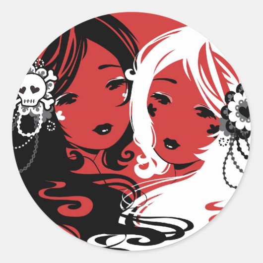 Miss Sugar en Miss Cyanide Stickers (Voorkant)