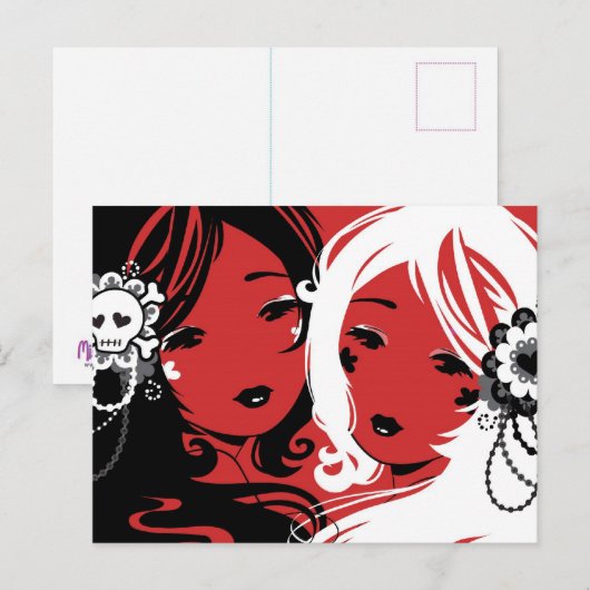 Miss Sugar & Miss Cyanide Briefkaart (Voorkant / Achterkant)