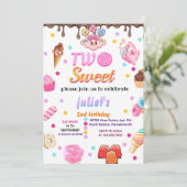 Miss Summer schattig kinder meisje twee lieve 2e v Kaart (Staand voorkant)