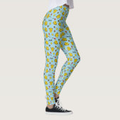 Miss Sunshine | Blauwgroen poladopaatpatroon Leggings (Rechts)