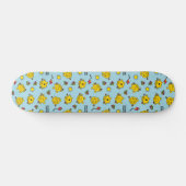 Miss Sunshine | Blauwgroen poladopaatpatroon Persoonlijk Skateboard (Horizontaal)