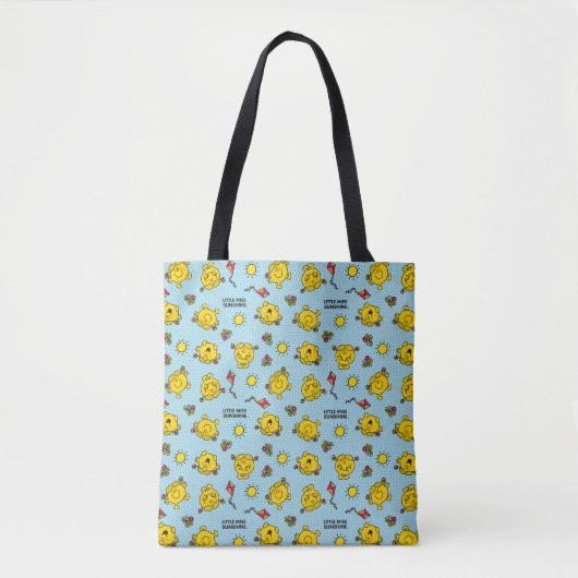 Miss Sunshine | Blauwgroen poladopaatpatroon Tote Bag (Voorkant)