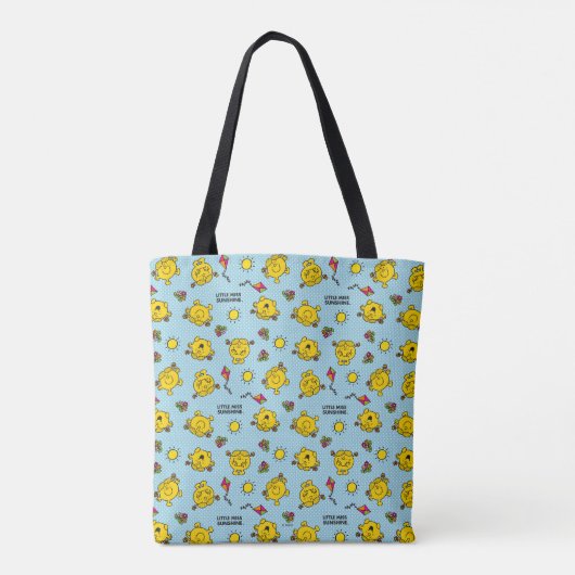 Miss Sunshine | Blauwgroen poladopaatpatroon Tote Bag (Achterkant)