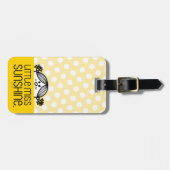 Miss Sunshine die over naam kijkt Bagagelabel (Voorkant horizontaal)