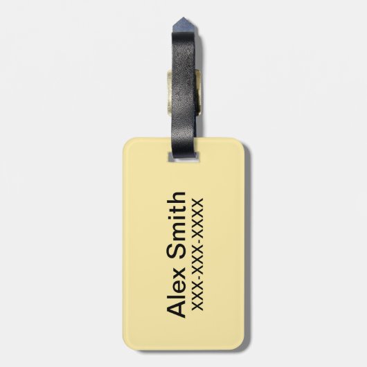 Miss Sunshine die over naam kijkt Bagagelabel (Achterkant verticaal)