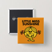 Miss Sunshine | Financiering en terugdringing Vierkante Button 5,1 Cm (Voorkant /achterkant)