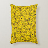 Miss Sunshine | Fun Yellow Smile Pattern Accent Kussen (Voorkant(Verticaal))
