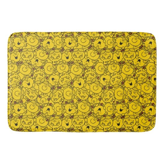 Miss Sunshine | Fun Yellow Smile Pattern Badmat (Voorkant)