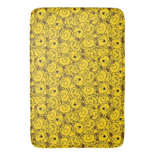 Miss Sunshine | Fun Yellow Smile Pattern Badmat (Voorkant Verticaal)