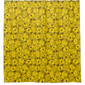 Miss Sunshine | Fun Yellow Smile Pattern Douchegordijn (Voorkant)